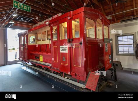 A 1950s wooden cable car in the Cable Car Museum, Wellington, New Zealand Stock Photo - Alamy