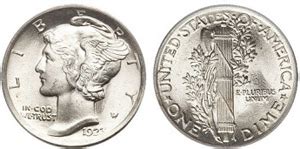 Mercury Dimes (1916-1945) Silver Price - United States Silver Coin Value