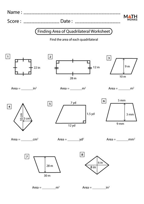 Quadrilaterals Worksheet Second Grade