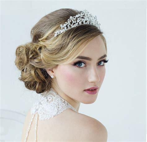 #bridesmaidhairupdo | Tiara hairstyles, Wedding hairstyles updo, Wedding hairstyles