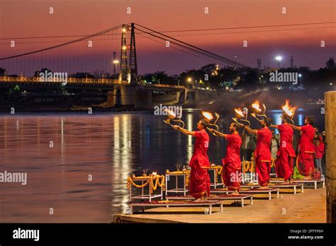 India, Uttarakhand, Rishikesh, Ganga, Ganges river, Ganga Aarti ...