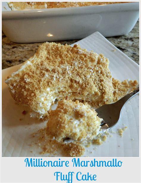 Millionaire Marshmallow Fluff Cake - Skinny Sweets Daily