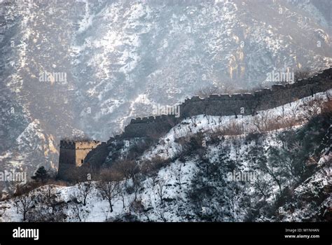 Great Wall of China in winter Stock Photo - Alamy