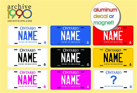 Custom License Plates – Archive1990