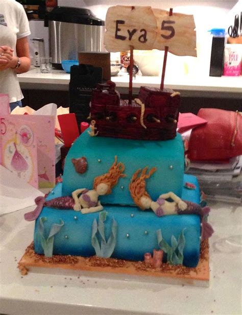 Mermaid Pirate Ship Cake - CakeCentral.com