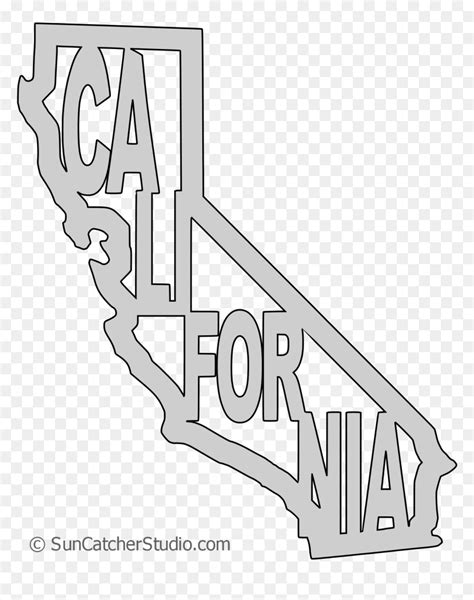 Vector California Map Outline, HD Png Download - vhv