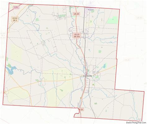 Map of Pickaway County, Ohio