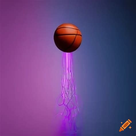 Purple basketball with vertical beam on Craiyon