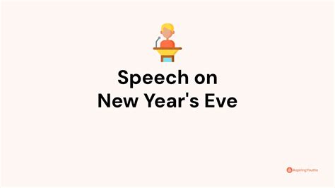 Speech on New Year's Eve