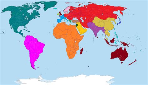 Post War New World Map | Time Zones Map