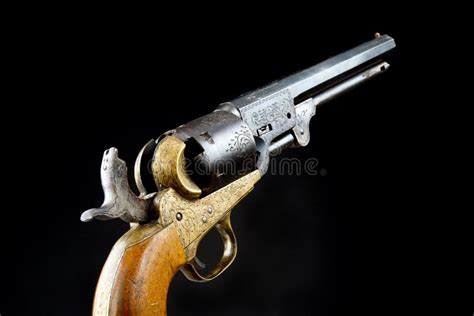 Cowboy Six Shooter stock image. Image of brass, pistol - 24975275