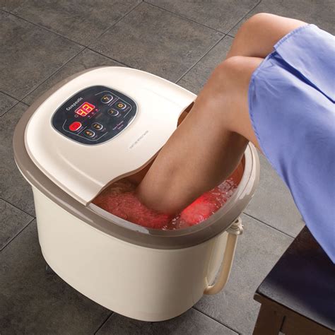 The Hydrotherapy Heated Foot Bath - Hammacher Schlemmer | Foot bath, Hydrotherapy, Reflexology ...