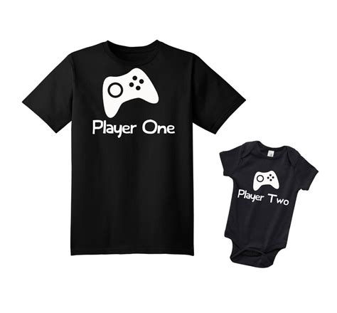 Video Game Player One Player Two Set New Dad by Popcultureapparel