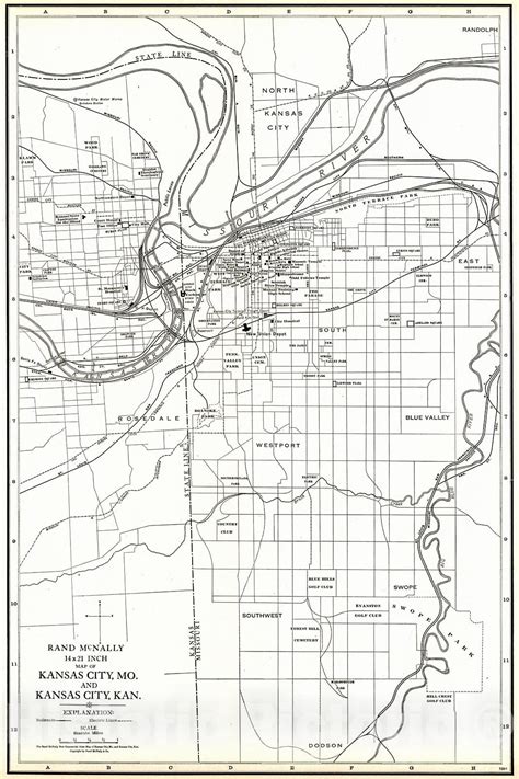 Historic Map : 1921 Kansas City and Vicinity : Vintage Wall Art ...