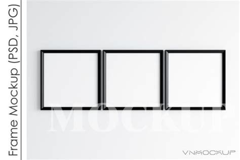 Black Square Frame Mockup, Poster Mockup Graphic by VNmockup · Creative Fabrica