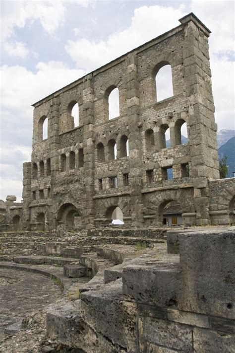 Roman Ruins Aosta Italy Stock Photos - Download 267 Royalty Free Photos