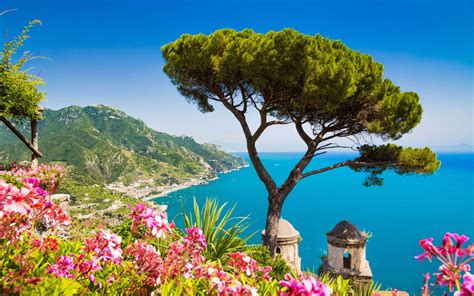 Amalfi Coast Ravello Campania Province Villa Rufolo Gardens To Salerno Italy 3840x2400 ...