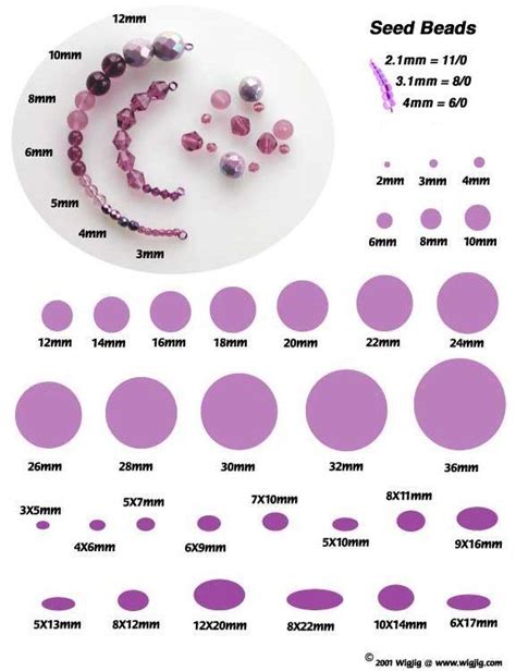 Bead Hole Size Chart Printable - Printable Word Searches