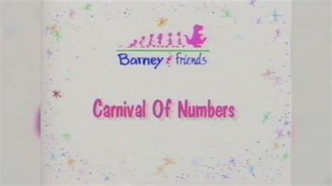 Barney Friends Barney S1E24 Carnival Of Number VHS - YouTube