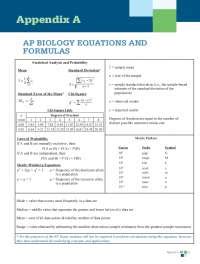 Biology formula sheet | Cheat Sheet Biology - Docsity