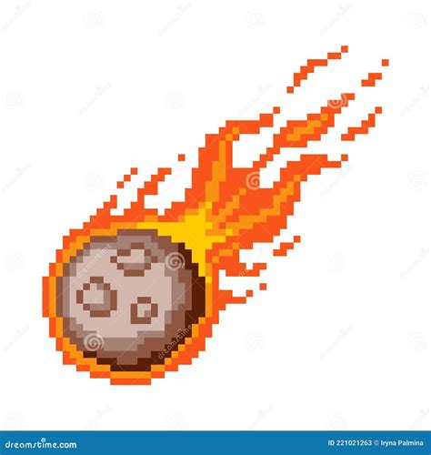 Asteroid Fire Icon, Cartoon Style Vector Illustration | CartoonDealer.com #210103238