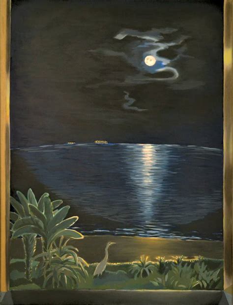 Moon Over Ocean Painting at PaintingValley.com | Explore collection of ...