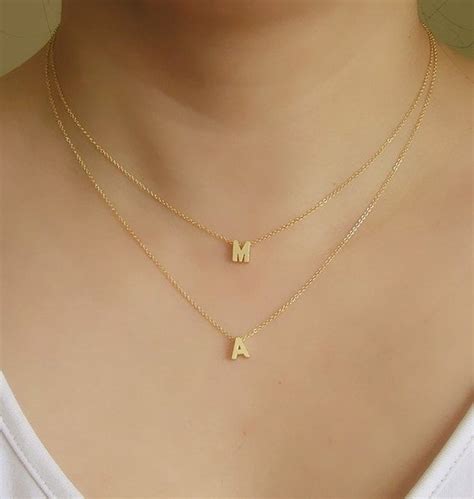 Tiny Initial Necklace-gold Letter Necklace-gold Initial Necklace ...