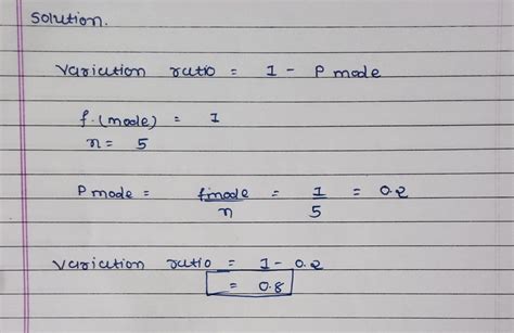 [Solved] Calculate the variation ratio for the following data: Type of... | Course Hero