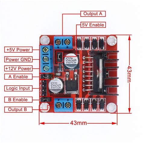 L298N H-Bridge Motor Driver Module in Pakistan