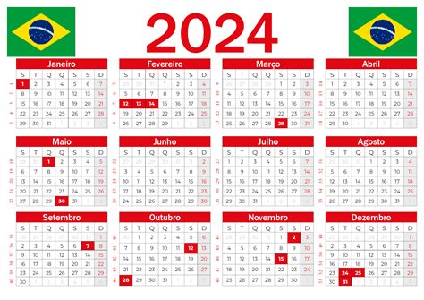 Calendario 2024 Com Feriados Brasileiros - Happy Kirstyn