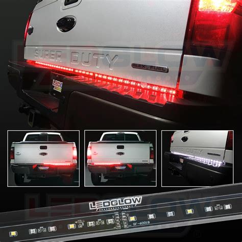 LEDGlow 60" Red Tailgate LED Light Bar with White Reverse Lights for ...