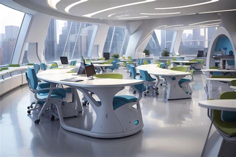 Premium AI Image | Ergonomic Classroom Furniture Supporting Health and ...