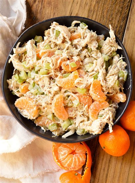 5 Ingredient Mandarin Orange Chicken Salad Recipe - WonkyWonderful