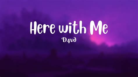 Here with me-D4vd(lyrics) - YouTube