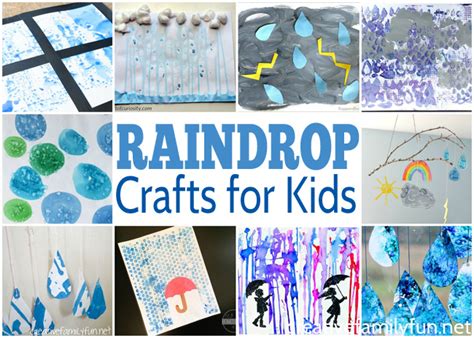 Rain and Raindrop Crafts for Kids - Creative Family Fun