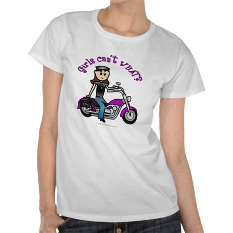 Light Biker Girl T-Shirt | Zazzle.com | Girls tshirts, Casual wardrobe, Biker girl