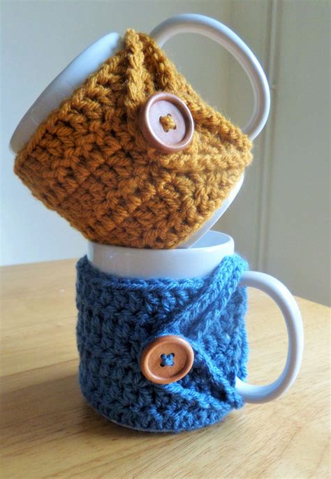 Crochet Mug Cozy by GiveAKnitGifts on Etsy | Crochet mug cozy, Crochet coffee cozy, Crochet cup cozy