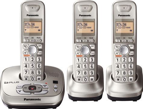 Panasonic KX-TG4023N DECT 6.0 Cordless Phone w/ 3 Handsets and Digital ...