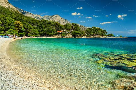 Brela beach in Dalmatia, Croatia | Nature Stock Photos ~ Creative Market