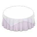 Large covered round table - White - Plain white | Animal Crossing (ACNH) | Nookea