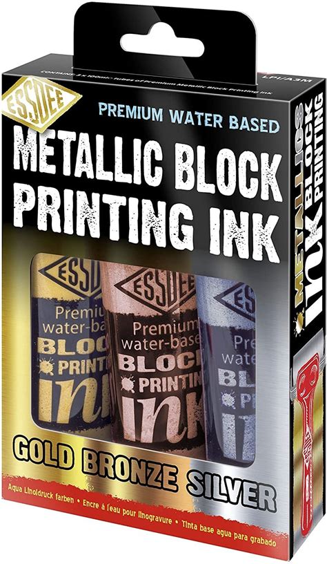 Metallic Block Printing Ink Set (3pcs) (LPI/A3M) - Craftlines B.V.