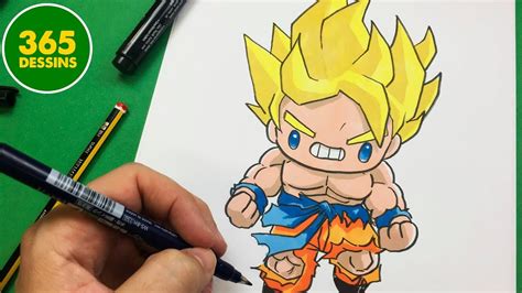 COMMENT DESSINER GOKU KAWAII ÉTAPE PAR ÉTAPE – Dessins kawaii facile - YouTube