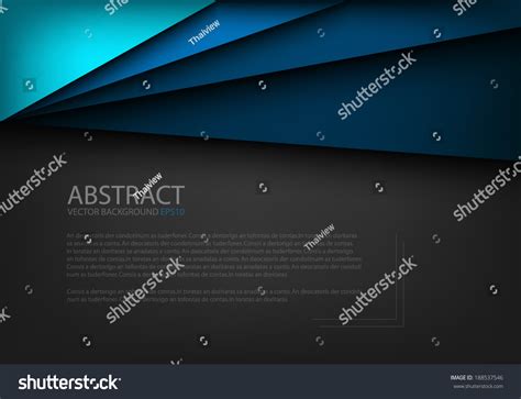 Blue Paper Background Origami On Overlap Stock Vector (Royalty Free ...