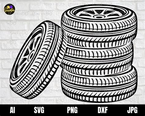 Wheel Svg Car Tire Svg Wheel Clipart Wheel for Cricut - Etsy UK