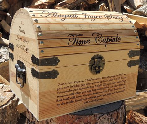 Time Capsule First Birthday / Keepsake Box Personalized Wood Burned Custom Pyrography | Hope ...