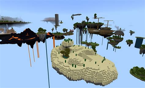 SkyWorld PE [Survival] [Custom Terrain] | Minecraft PE Maps