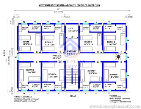 Hostel Plan | Hostel Floor Plan | Hostel Building Plan - House Designs ...