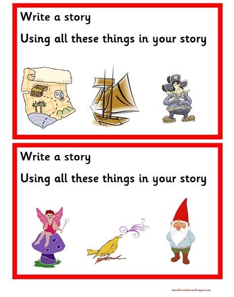 Debbie's Resource Cupboard: Write a story - prompts for creative writing