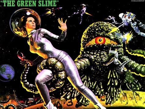 Classic Science Fiction Films Wallpaper: The Green Slime | Space art, Science fiction film ...