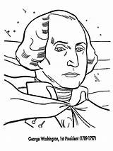 President George Washington Coloring Pages Free Printable President  sketch template